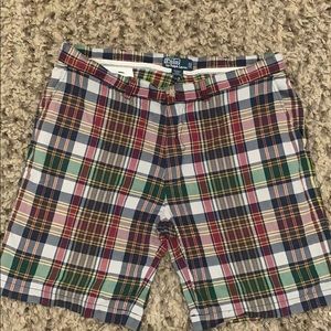 Men’s Plaid polo shorts